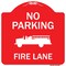 Signmission No Parking Fire Lane Heavy-Gauge Aluminum Architectural Sign, 18" x 18", RW-1818-9961 A-DES-RW-1818-9961 - alternate 1